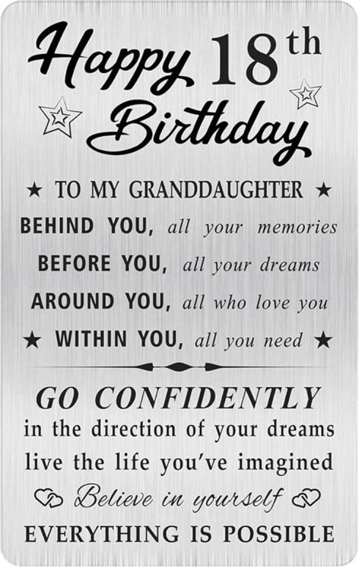 18th Birthday Message For Granddaughter