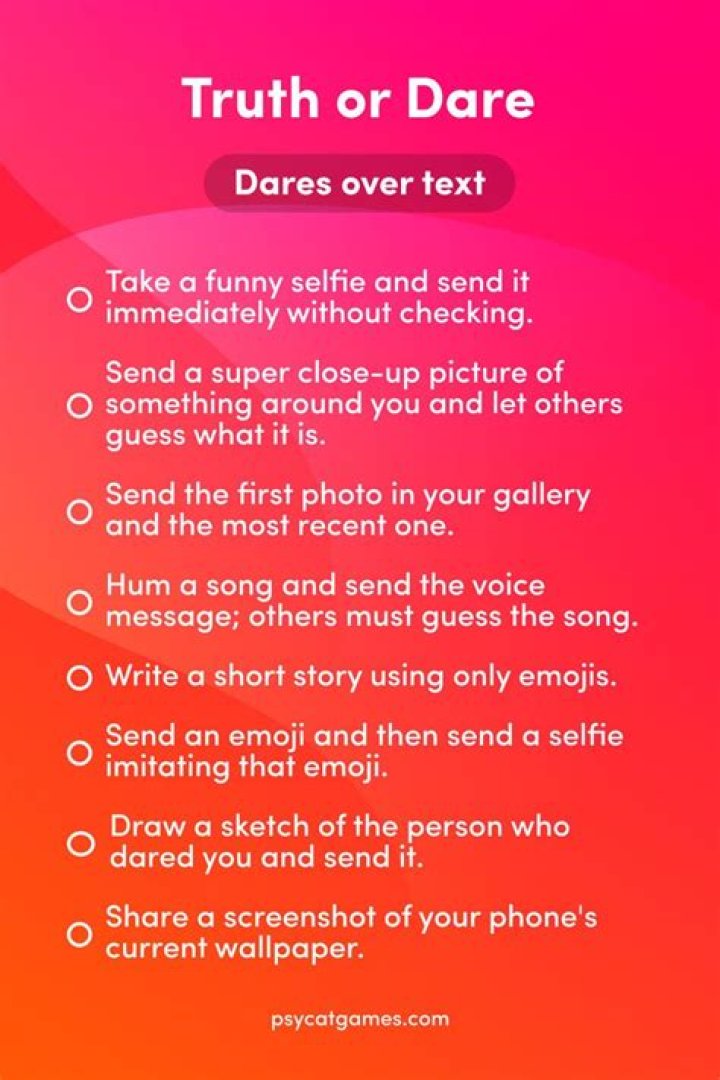 Dares Over Texting