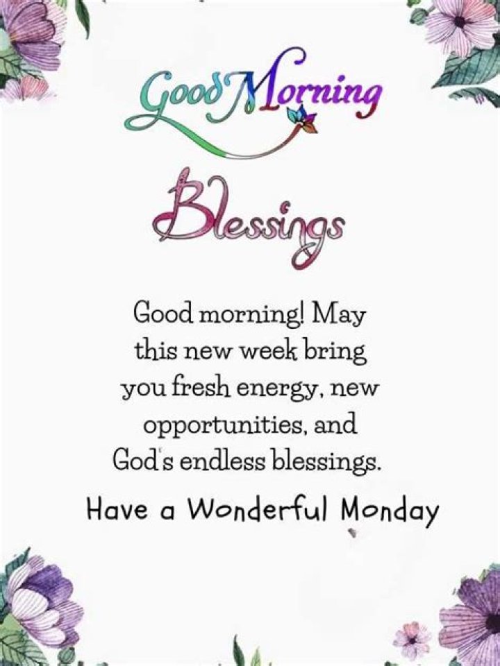 Monday Morning Prayer Blessing