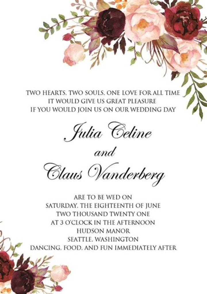 Simple Wedding Invitation Message