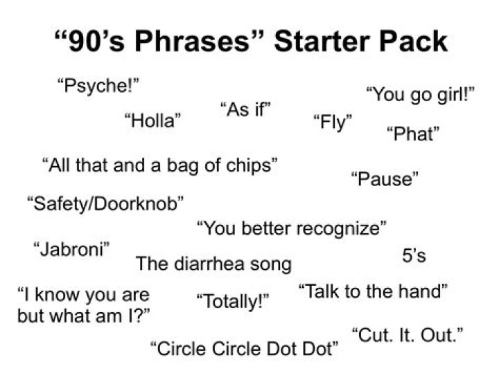 Slang Words From The 90's