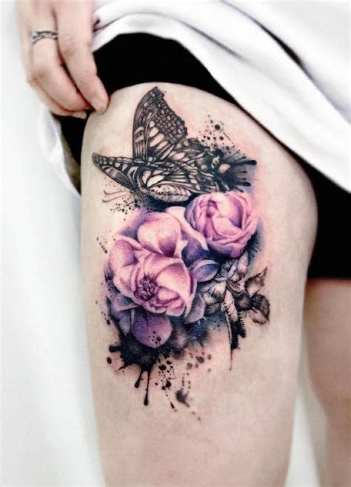 Upper Thigh Tattoo